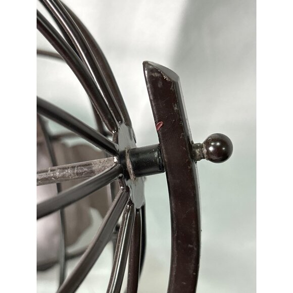 Vintage Style Metal Wire Globe with Raised Continents – Decorative Desk Top 12” - Picture 9 of 9